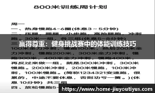 赢得尊重：健身挑战赛中的体能训练技巧